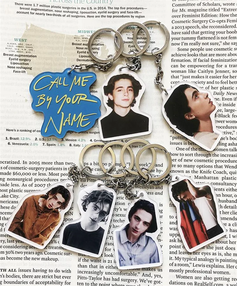 2019 Андре Aciman Call Me на Ваше имя фильм CMBYN Timothée брелок подвесные продуманный подарок