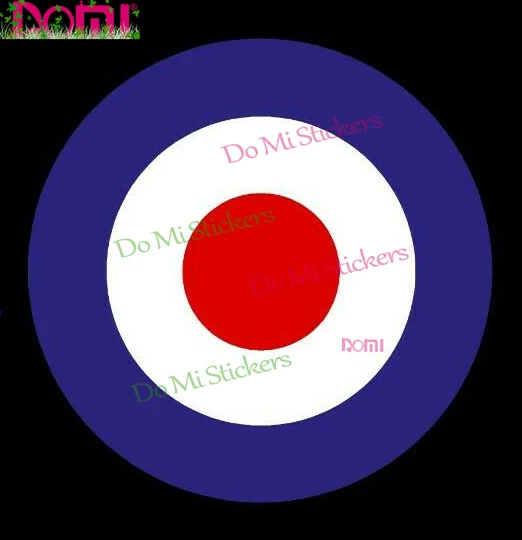 

DOMI RAF Roundel Stickers for The Who Mod Target Scooter Vespa Car Decals High Quality KK Vinyl Cover Waterproof PVC 10*10cm