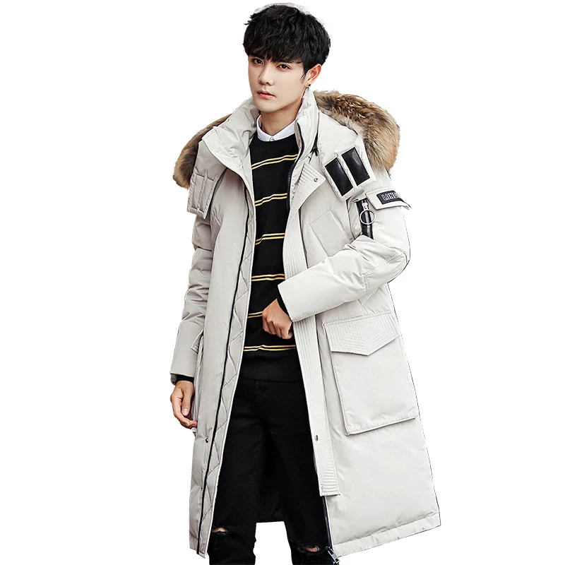 2020 men's new winter long down jacket with thickened and warm keeping fashion brand couple's fur collar Hooded Coat
2020 men's new winter long down jacket with thickened and warm keeping fashion brand couple's fur collar Hooded Coat