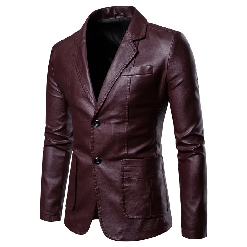 Autumn Winter New Men Blazer Faux Leather Long Sleeves Blazer PU Jacket Streetwear Mens Slim Fit Business Casual Suit Jacket
Autumn Winter New Men Blazer Faux Leather Long Sleeves Blazer PU Jacket Streetwear Mens Slim Fit Business Casual Suit Jacket
