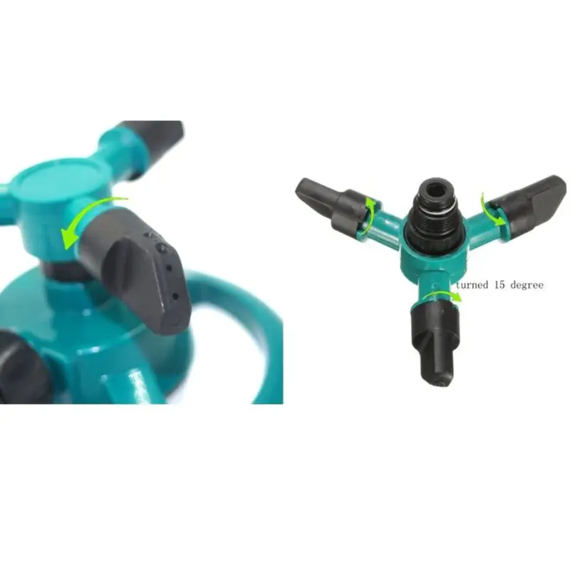 3 Nozzles Arm Automatic Irrigation 360 Rotating Lawn Sprinkler Adjustable Spraying Angle and Distance Watering Garden P9YB
3 Nozzles Arm Automatic Irrigation 360 Rotating Lawn Sprinkler Adjustable Spraying Angle and Distance Watering Garden P9YB