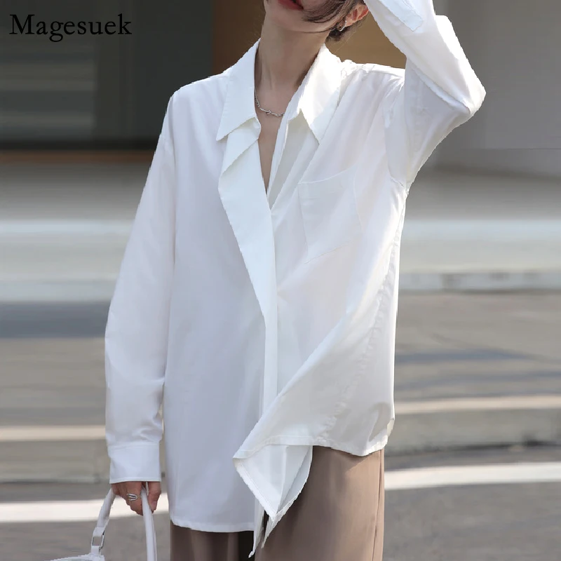 Loose White Shirt Women Spring and Autumn New Long Sleeve Cototn Blouse Women Chic Office Lady Button Casual Shirts Tops 17675
Loose White Shirt Women Spring and Autumn New Long Sleeve Cototn Blouse Women Chic Office Lady Button Casual Shirts Tops 17675