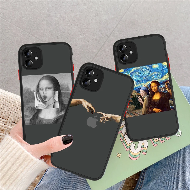 For Coque iphone 11 12 Pro 7 8 6 s 6s mini XS Max Van Gogh Mona Lisa Matte Hard PC Phone Case Cover For iphone SE2 X XR 7 8 Plus
For Coque iphone 11 12 Pro 7 8 6 s 6s mini XS Max Van Gogh Mona Lisa Matte Hard PC Phone Case Cover For iphone SE2 X XR 7 8 Plus