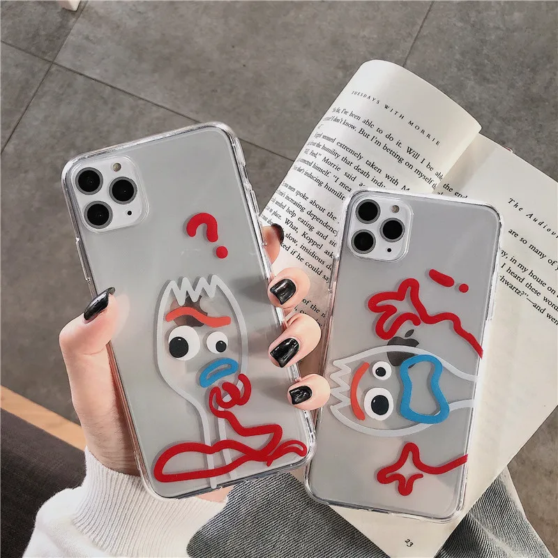 Creative Disney Cartoon TOY'S STORY FORKY Phone Cover For iPhone 11 12 13 Pro Max 7 8 Plus Xr X Xs Max Transparent Funny Case
Creative Disney Cartoon TOY'S STORY FORKY Phone Cover For iPhone 11 12 13 Pro Max 7 8 Plus Xr X Xs Max Transparent Funny Case