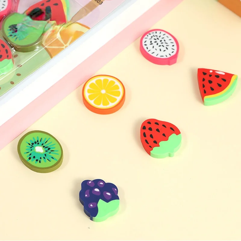 6Pcs/Set Fruit Eraser Cute Fun 3D Modeling Eraser Children's Cartoon Office School Supplies Erasers for Kids Kawaii Stationery
6Pcs/Set Fruit Eraser Cute Fun 3D Modeling Eraser Children's Cartoon Office School Supplies Erasers for Kids Kawaii Stationery