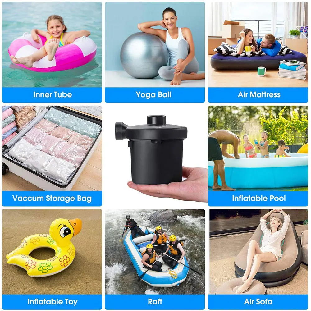 Electrical Air Pump Air Compressor USB Rechargeable Quick-Fill Inflator With 3 Nozzles Portable Air Pump For Paddling Pool
Electrical Air Pump Air Compressor USB Rechargeable Quick-Fill Inflator With 3 Nozzles Portable Air Pump For Paddling Pool