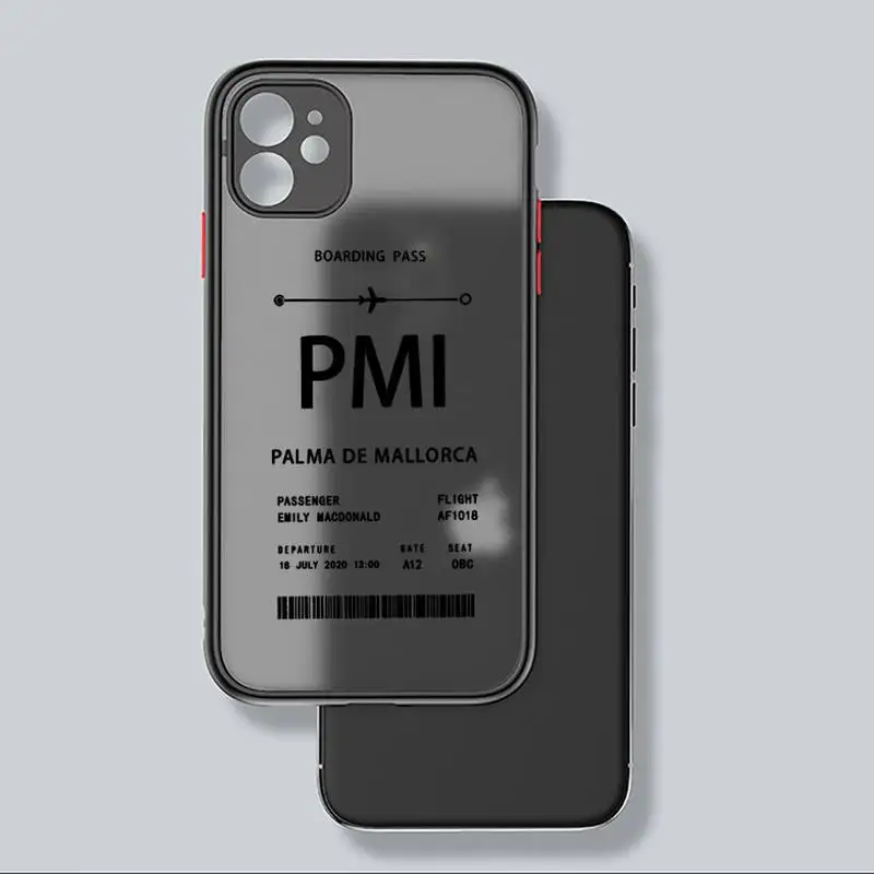 Personalised Plane Ticket Phone Case For iphone 12 11 8 7 plus mini x xs xr pro max matte transparent cover
Personalised Plane Ticket Phone Case For iphone 12 11 8 7 plus mini x xs xr pro max matte transparent cover