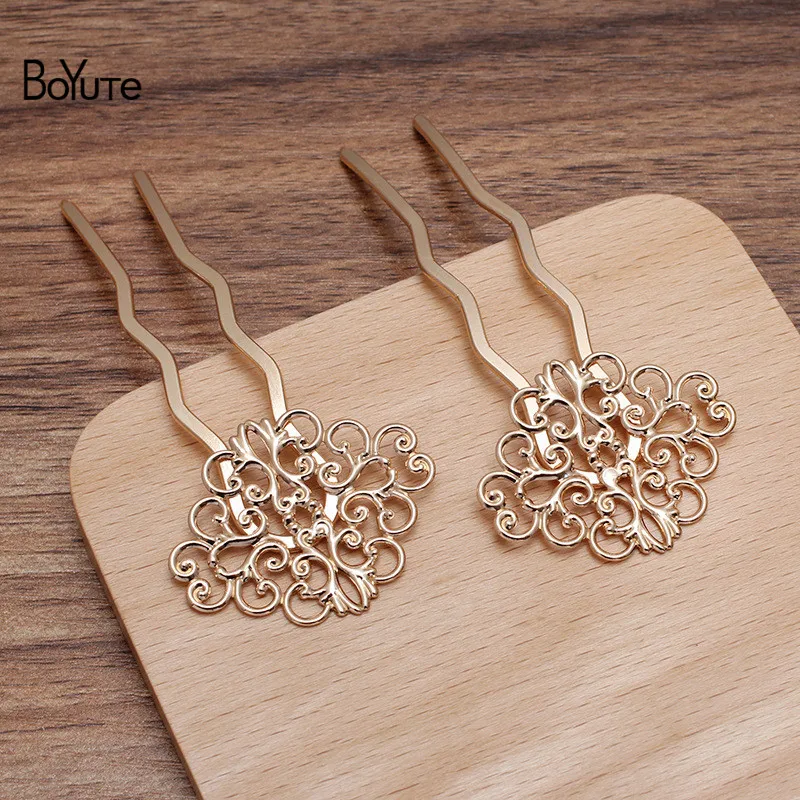 BoYuTe (10 Pieces/Lot) 30*37MM Filigree Flower Hair Accessories Diy Vintage Style Hair Fork Hairpins Jewelry Materials
BoYuTe (10 Pieces/Lot) 30*37MM Filigree Flower Hair Accessories Diy Vintage Style Hair Fork Hairpins Jewelry Materials