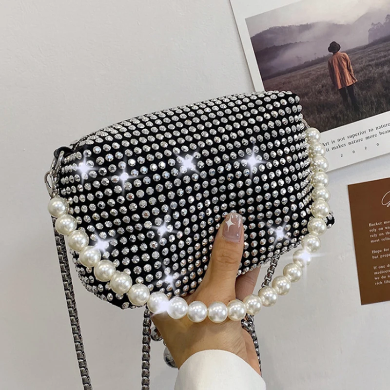 Diamond Bag Korean Fashion Chain Shoulder Women's Bag Full Diamond Handbag Shoulder Bag Small Square Bag
Diamond Bag Korean Fashion Chain Shoulder Women's Bag Full Diamond Handbag Shoulder Bag Small Square Bag