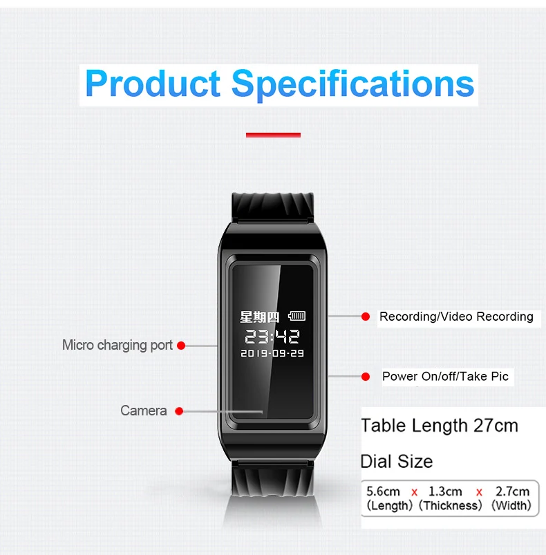 Mini Digital Camera 1080P Smart Watch HD Video Recording Micro Cam Sports Voice Recorder Business Wristband 128G/256GB
Mini Digital Camera 1080P Smart Watch HD Video Recording Micro Cam Sports Voice Recorder Business Wristband 128G/256GB