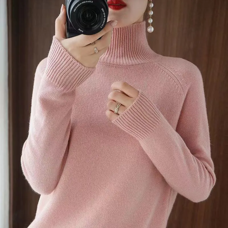 Turtleneck Sweater Women Solid Color Long-sleeved Knitted Pullover Fashion Sweater Ladies Thick Loose Bottoming Shirt Pullover
Turtleneck Sweater Women Solid Color Long-sleeved Knitted Pullover Fashion Sweater Ladies Thick Loose Bottoming Shirt Pullover