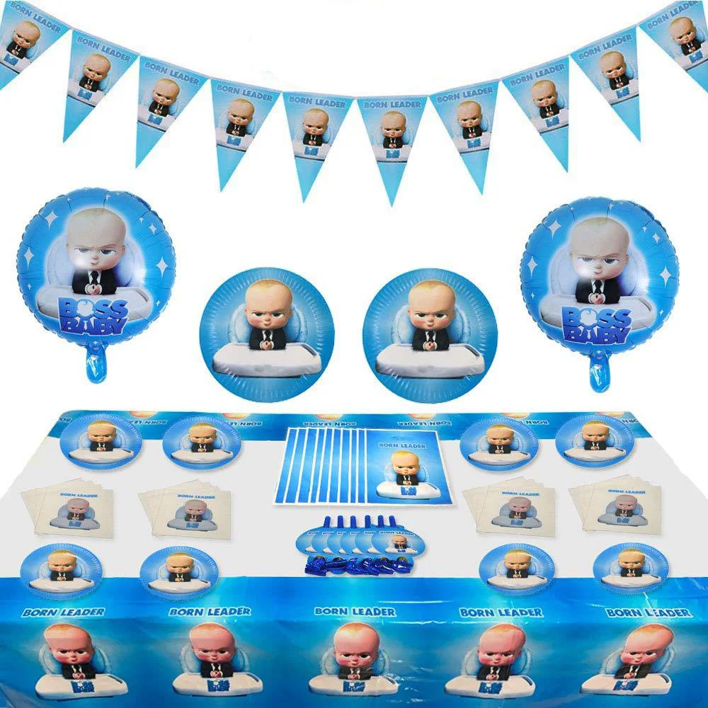 Boss baby тема вечерние столовые приборы день рождения Детская душевая тарелка и