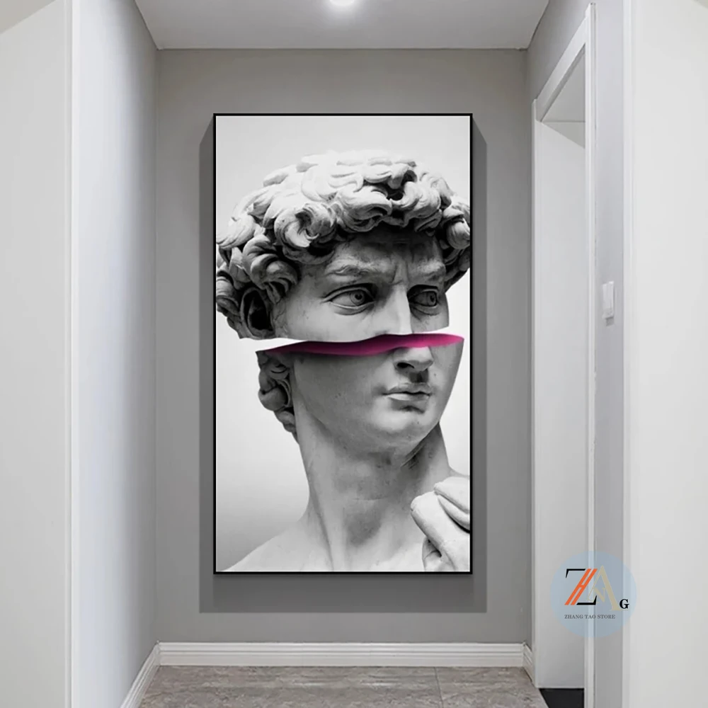 David art sculpture space dislocation division canvas painting wall art poster decorative painting
David art sculpture space dislocation division canvas painting wall art poster decorative painting