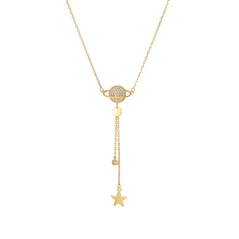 925 Sterling Silver Necklace Planet Star Tassel Necklace Female Fashion Pendant Necklace Choker Necklace
925 Sterling Silver Necklace Planet Star Tassel Necklace Female Fashion Pendant Necklace Choker Necklace
