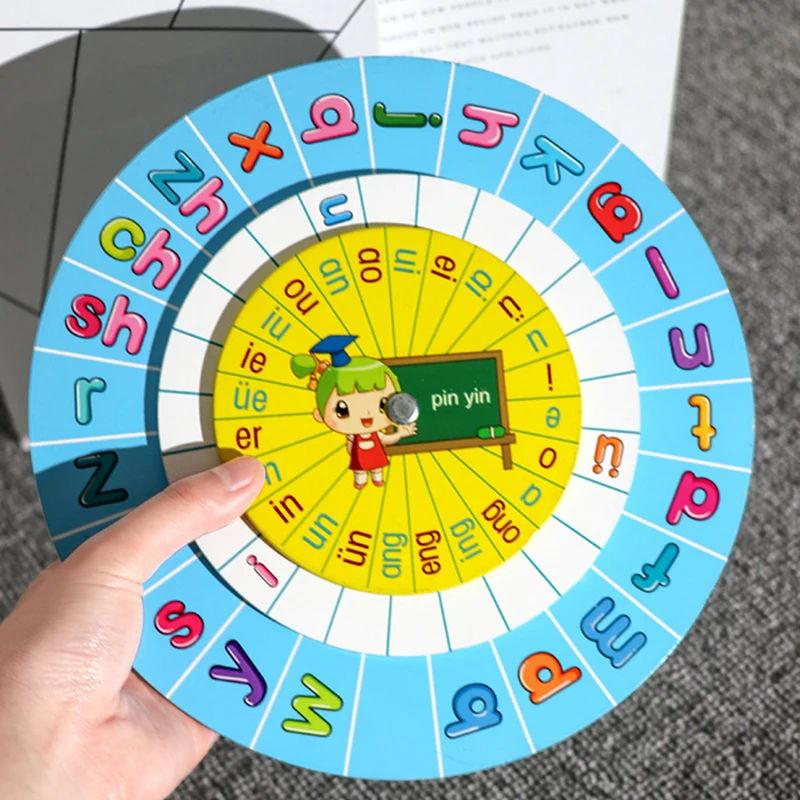 Pinyin Turntable Teaching First Grade Young Alphabet Training Spelling Game Props Teaching Early Childhood Learning Supplies 
Pinyin Turntable Teaching First Grade Young Alphabet Training Spelling Game Props Teaching Early Childhood Learning Supplies