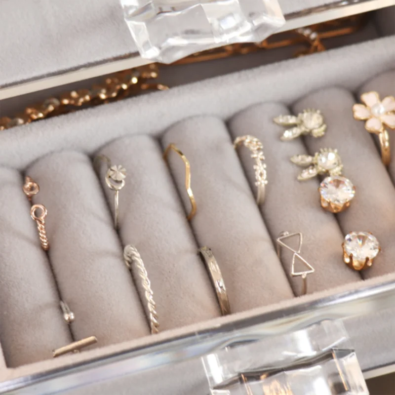 Jewelry Organizer Box Bracelets Stud Earrings Ring Store Rack Acrylic Clear Desktop Drawer Storage Boxes Necklace Display Holder 
Jewelry Organizer Box Bracelets Stud Earrings Ring Store Rack Acrylic Clear Desktop Drawer Storage Boxes Necklace Display Holder
