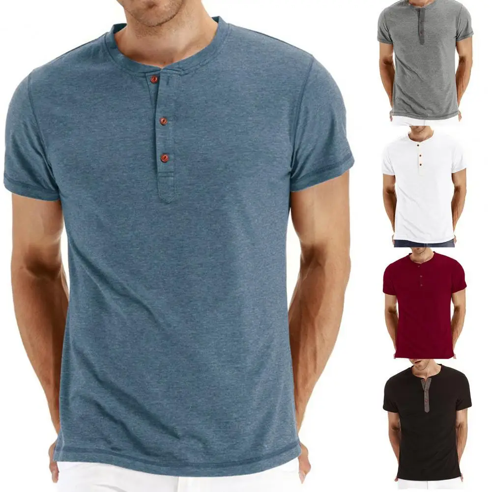 Summer Men T-shirt Round Neck All Match Short Sleeve T-Shirts Buttons Sweatshirt Plus Size T-Shirt Casual
Summer Men T-shirt Round Neck All Match Short Sleeve T-Shirts Buttons Sweatshirt Plus Size T-Shirt Casual