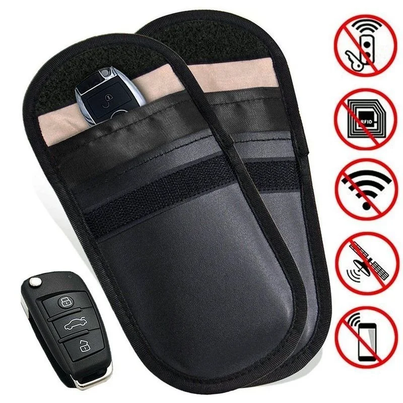 Universal Car Key Signal Blocker Pouch Signal Blocking Shield Case Faraday Bag for Auto Key and Mobile Phone
Universal Car Key Signal Blocker Pouch Signal Blocking Shield Case Faraday Bag for Auto Key and Mobile Phone