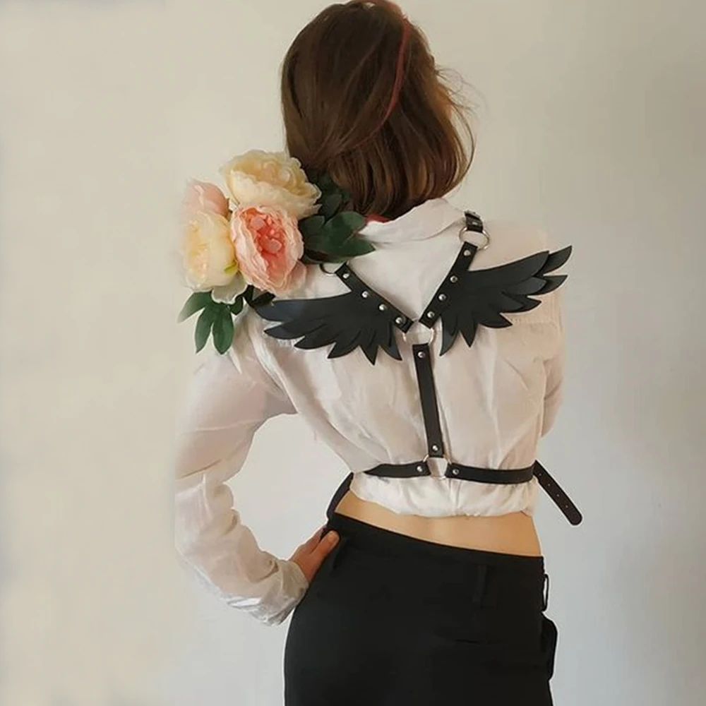 Pastel Goth Harness Fashion Leather Angle Wing Waistband Sexy Body Bondage Belt Punk Garters Rave Clothes Harajuku Accessories
Pastel Goth Harness Fashion Leather Angle Wing Waistband Sexy Body Bondage Belt Punk Garters Rave Clothes Harajuku Accessories