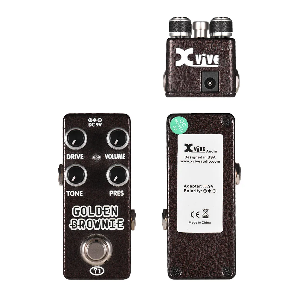 XVIVE T1 GOLDEN BROWNIE Distortion Guitar Effect Pedal Full Metal Shell True Bypass Guitar Pedal For Guitar
XVIVE T1 GOLDEN BROWNIE Distortion Guitar Effect Pedal Full Metal Shell True Bypass Guitar Pedal For Guitar