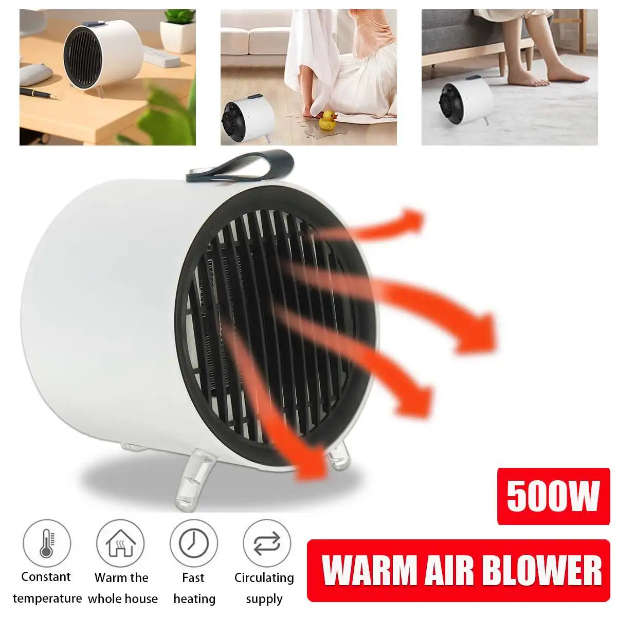 Newest Mini Electric Heater Portable Desktop Fan Heater PTC Ceramic Heating Warm Air Blower Home Office Warmer Machine in Winter
Newest Mini Electric Heater Portable Desktop Fan Heater PTC Ceramic Heating Warm Air Blower Home Office Warmer Machine in Winter