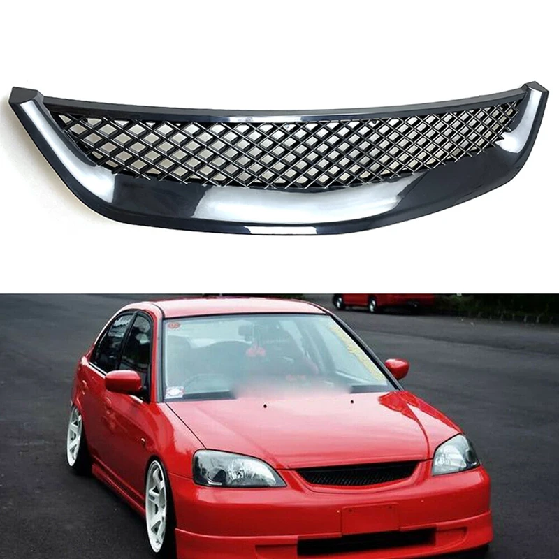 Glossy Black Front Engine Hood Mesh Grille Bumper Racing Grill for Honda Civic JDM Type R 2001-2003 2DR/4DR EM/ES
Glossy Black Front Engine Hood Mesh Grille Bumper Racing Grill for Honda Civic JDM Type R 2001-2003 2DR/4DR EM/ES