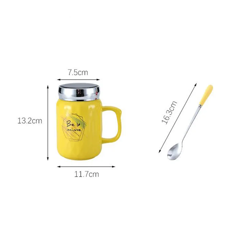 Nordic Ceramic Coffee Cup with Lid Spoon Couple Heat Resistant Coffee Milk Breakfast Cup Home Kitchen Office Drinkware Gifts
Nordic Ceramic Coffee Cup with Lid Spoon Couple Heat Resistant Coffee Milk Breakfast Cup Home Kitchen Office Drinkware Gifts
