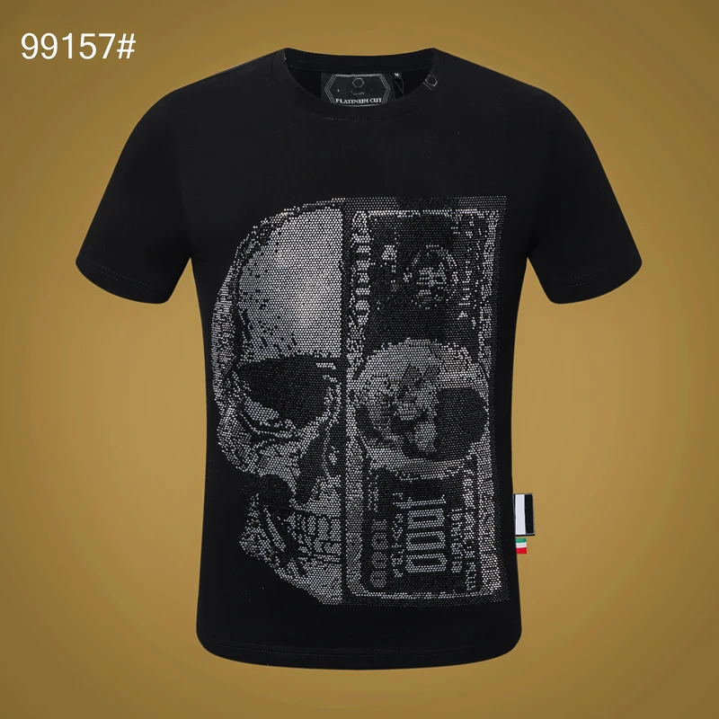 New Men Short-Sleeved T-shirt Round Neck Top 100% Cotton T-shirt Men Fashion Sportswear Plein Skull Street Hip-Hop Punk Style
New Men Short-Sleeved T-shirt Round Neck Top 100% Cotton T-shirt Men Fashion Sportswear Plein Skull Street Hip-Hop Punk Style