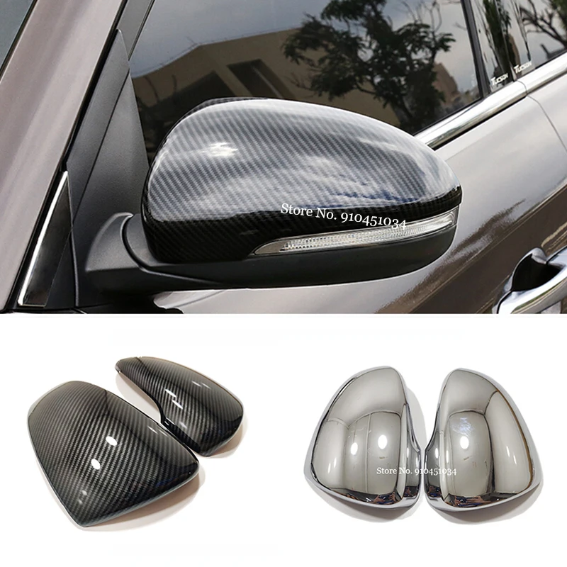 

ABS Carbon fiber For Hyundai Tucson 2015 16 17 18 19 2020 Car Side Door Rearview Turning Mirror Sticker Cover Trim Accessories