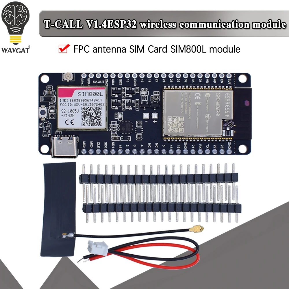 TTGO T-Call V1.4 ESP32 беспроводной модуль SIM-антенна SIM-карта модуль SIM800L и GSM/GPRS антенна для arduino
TTGO T-Call V1.4 ESP32 беспроводной модуль SIM-антенна SIM-карта модуль SIM800L и GSM/GPRS антенна для arduino