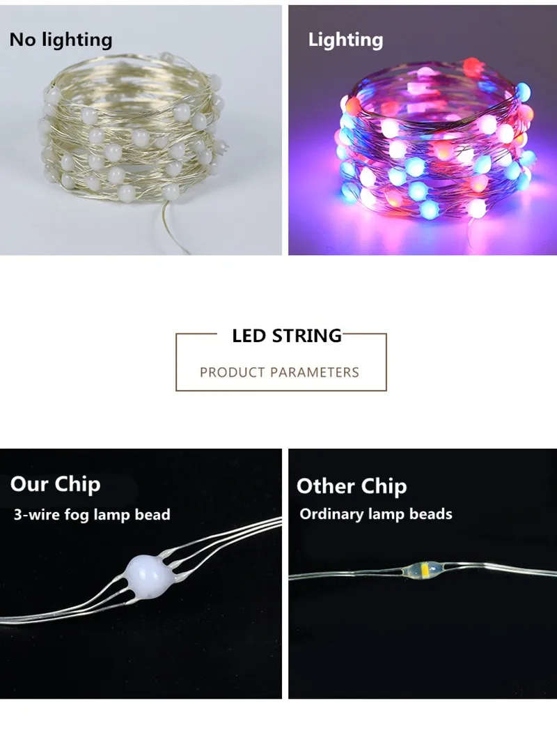 10M Christmas Wedding Party Decoration Light WS2812B SK6812 Pixels RGB 100 LED Fairy String Addressable Individually USB DC5V | Лампы и