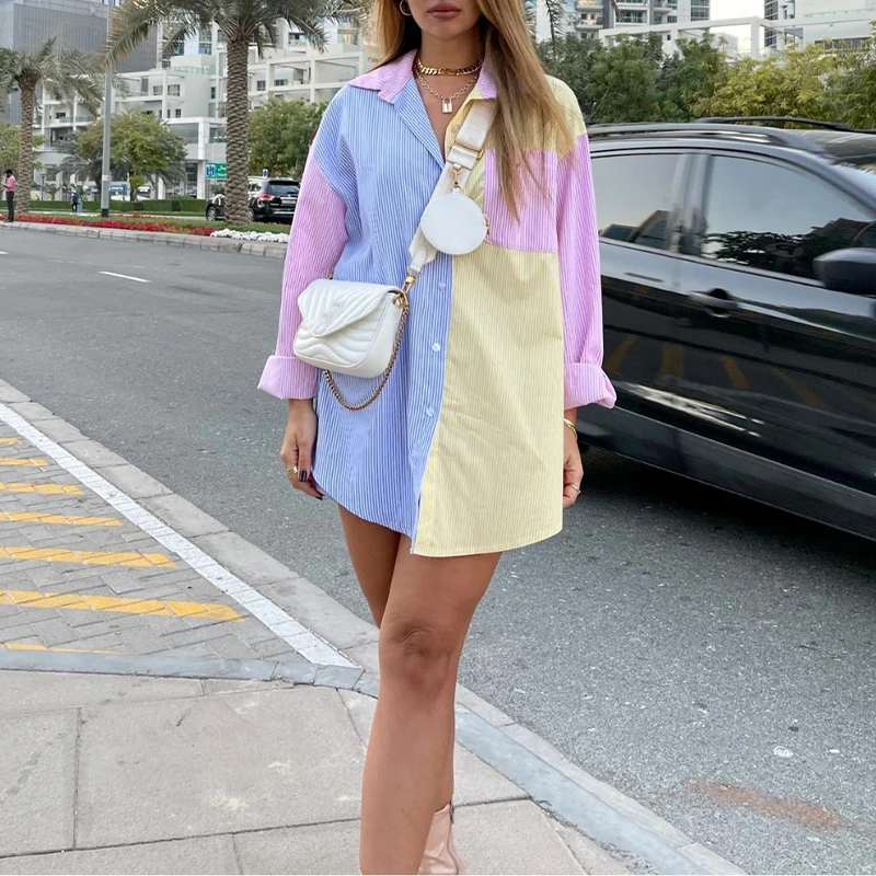 Женская Офисная рубашка в полоску, однобортная Свободная рубашка в стиле пэчворк с длинным рукавом и отложным воротником, весенний Топ, нов...
Женская Офисная рубашка в полоску, однобортная Свободная рубашка в стиле пэчворк с длинным рукавом и отложным воротником, весенний Топ, нов...