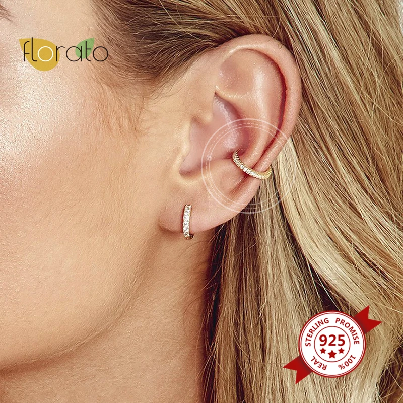 Fashion Gold Clip Earrings 925 Sterling Silver Crystal Ear Cuff For Women Climbers No Piercing Fake Cartilage Earrings Jewelry
Fashion Gold Clip Earrings 925 Sterling Silver Crystal Ear Cuff For Women Climbers No Piercing Fake Cartilage Earrings Jewelry