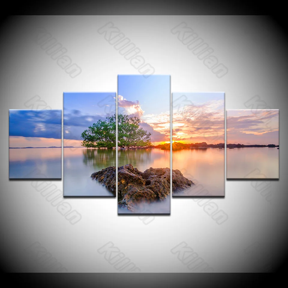 Landscape Style Murals Canvas Painting Bed Home Decoration Prints 5 Pieces Lake Reef Tree Stone Cloud Living Room Wall Mural
Landscape Style Murals Canvas Painting Bed Home Decoration Prints 5 Pieces Lake Reef Tree Stone Cloud Living Room Wall Mural
