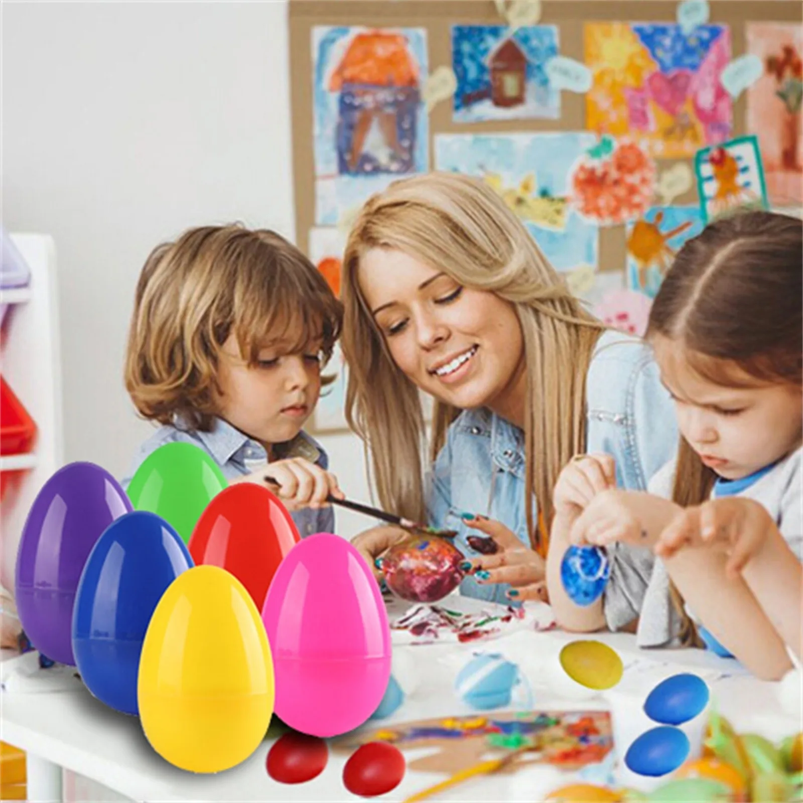 

Easter-egg Children's Diy Painting Simulation Plastic-eggshell Decorated-eggs Antistress Kawaii Toys For Children Brinquedos