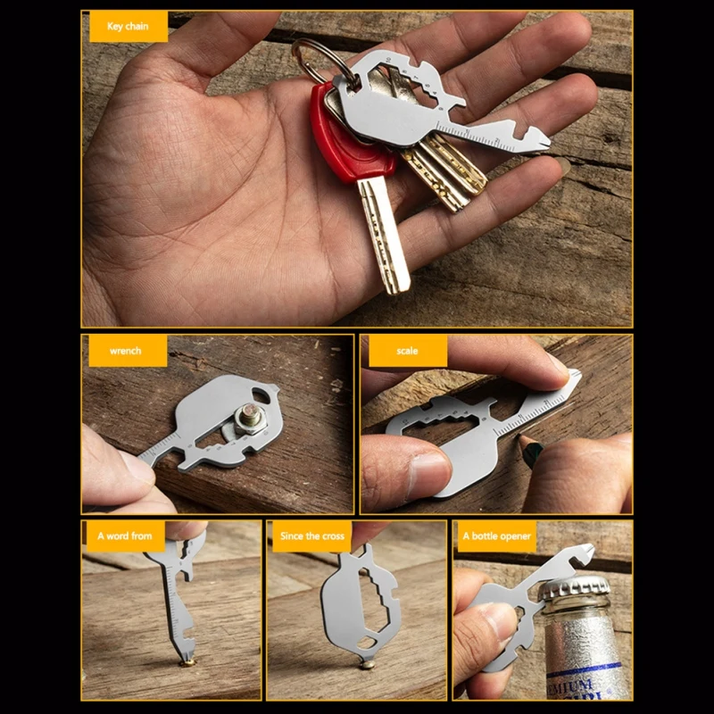 Stainless Steel EDC Gadget Keychains Supplies Bottle Opener Multi-Function Tools Wrench Outdoor Hiking Camping Equipment 2021
Stainless Steel EDC Gadget Keychains Supplies Bottle Opener Multi-Function Tools Wrench Outdoor Hiking Camping Equipment 2021
