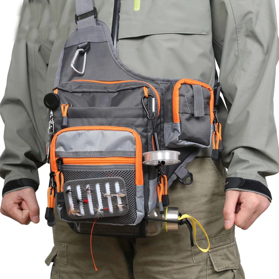 PPGUN 2021 V Cross 23*21*8.5 cm Fishing Bag Waterproof Multi Function Fishing Waist Bag Pack Fishing Sling Bag with Fly Patch
PPGUN 2021 V Cross 23*21*8.5 cm Fishing Bag Waterproof Multi Function Fishing Waist Bag Pack Fishing Sling Bag with Fly Patch
