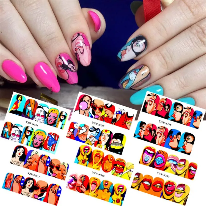 1PC nail art sticker sexy mouth kiss diamond cartoon people yellow red blue water transfer slider nail wraps FW015
1PC nail art sticker sexy mouth kiss diamond cartoon people yellow red blue water transfer slider nail wraps FW015