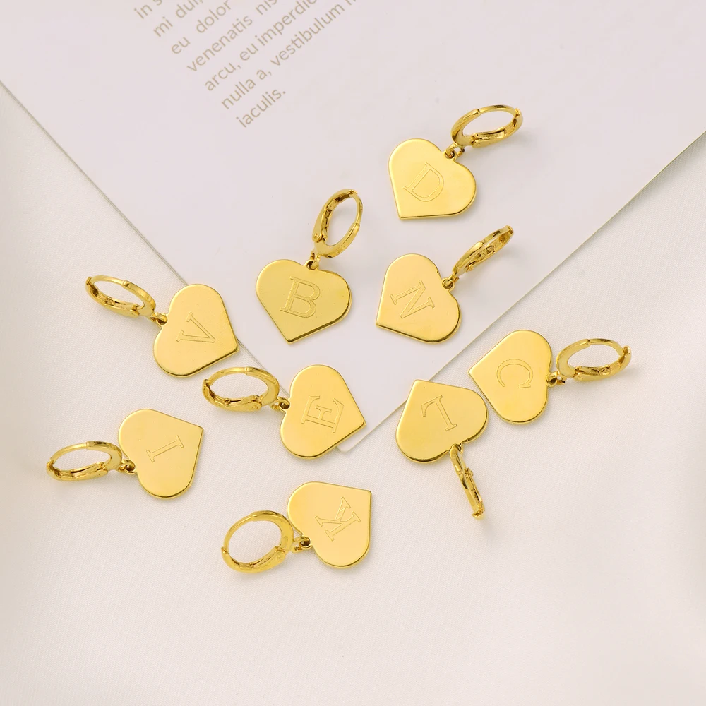 Gold heart letter aA-Z earrings for women Accessories DIY Charms Pendant copper Jewelry motherday girls gifts
Gold heart letter aA-Z earrings for women Accessories DIY Charms Pendant copper Jewelry motherday girls gifts