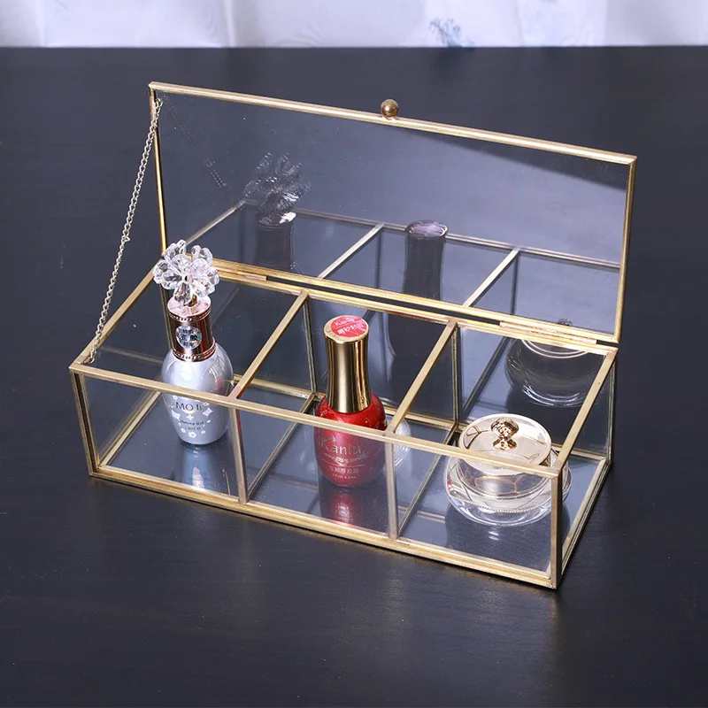 Simple and creative cosmetic storage box table top dustproof cotton swab box nail ladder transparent glass storage box cover
Simple and creative cosmetic storage box table top dustproof cotton swab box nail ladder transparent glass storage box cover