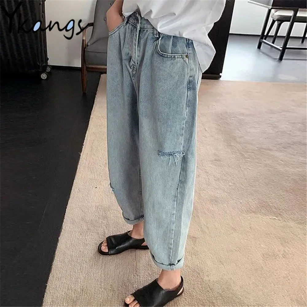 Asymmetry Ripped Hole Frayed Desigual Harem Jeans Harajuku Chic Loose Boyfriend Women Denim Pants High Waist Korean Y2k Trousers
Asymmetry Ripped Hole Frayed Desigual Harem Jeans Harajuku Chic Loose Boyfriend Women Denim Pants High Waist Korean Y2k Trousers