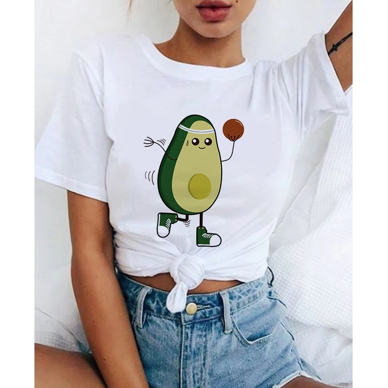 Футболки с рисунком авокадо, женские футболки с забавным рисунком, белые топы, повседневные короткие футболки, женская футболка
Футболки с рисунком авокадо, женские футболки с забавным рисунком, белые топы, повседневные короткие футболки, женская футболка