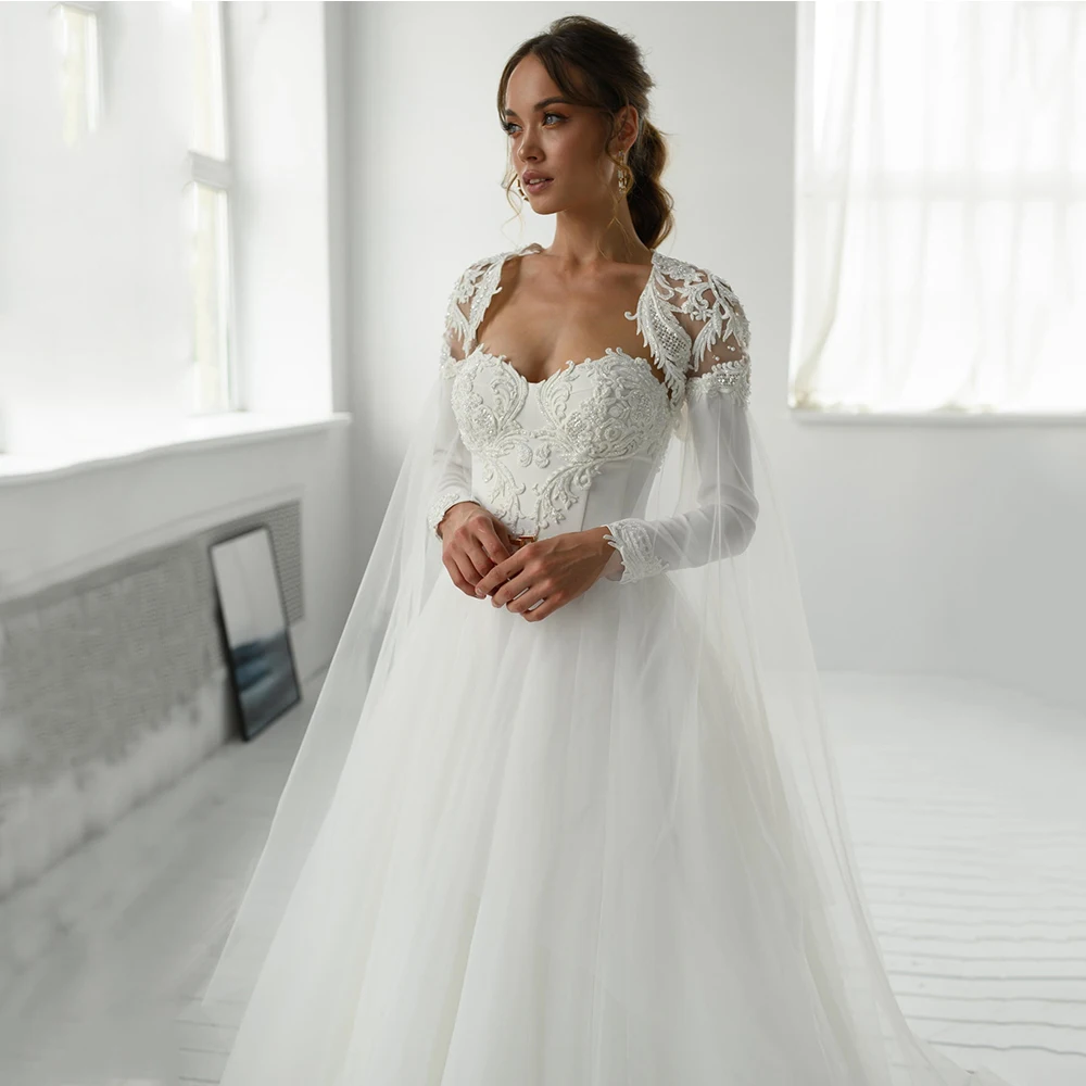 Queen White Wedding Dress With Long Sleeves Floor Length Formal Bridal Gown For Bride Brush Train Plus Size Свадебное платье
Queen White Wedding Dress With Long Sleeves Floor Length Formal Bridal Gown For Bride Brush Train Plus Size Свадебное платье