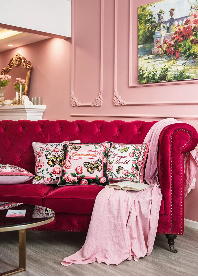 Pink Romantic Design Insect Flower Velvet Cushion Cover Pillow Cover Pillowcase Home Decorative Sofa Throw Pillows Living Room
Pink Romantic Design Insect Flower Velvet Cushion Cover Pillow Cover Pillowcase Home Decorative Sofa Throw Pillows Living Room
