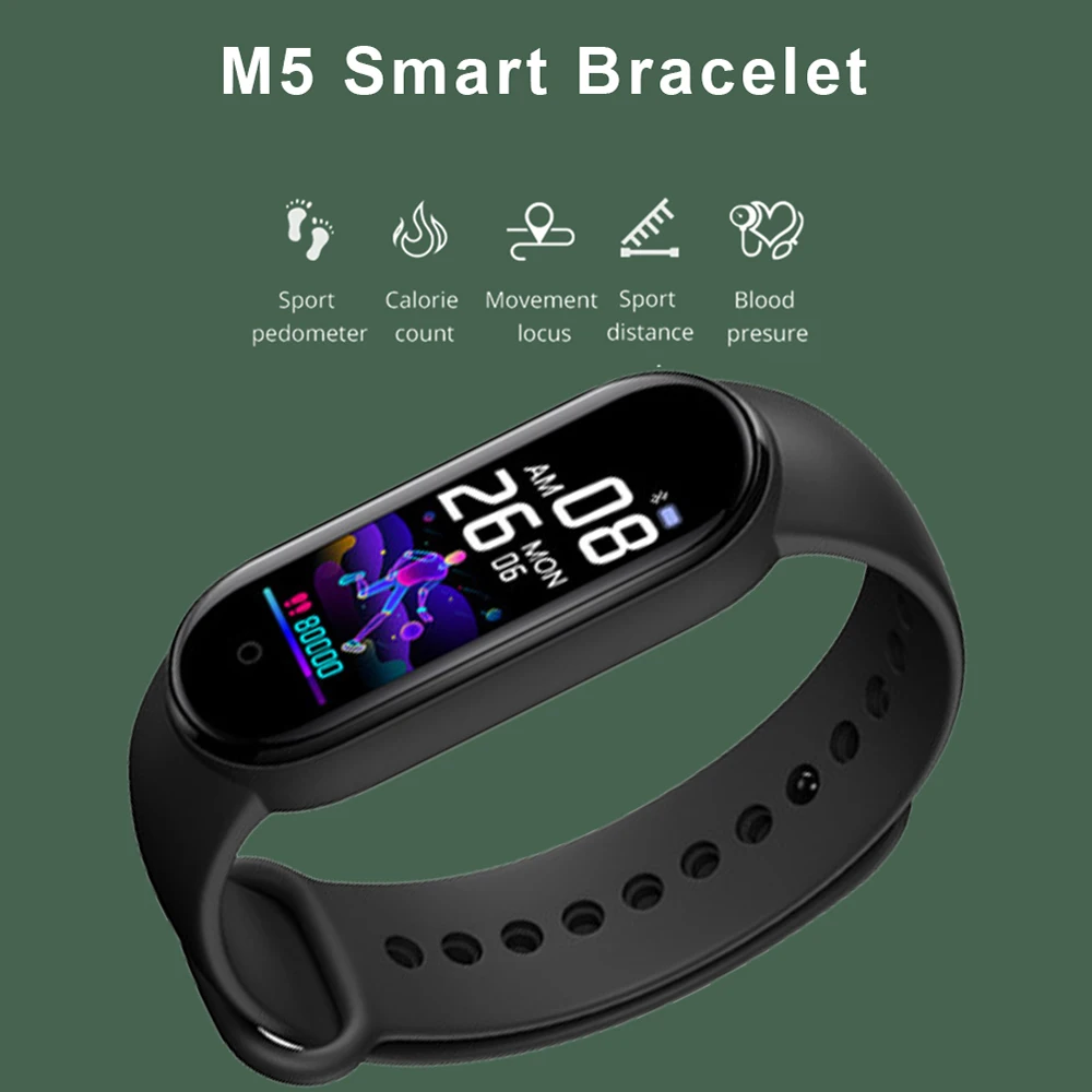 Смарт-браслет M5 спортивные фитнес-трекер цифровые наручные часы для мужчин и