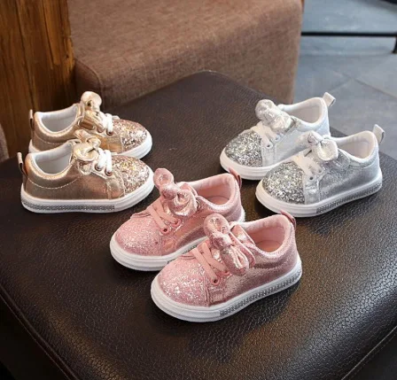 Spring Autumn Girls Shoes Baby Kids Children Casual Sport Shoes With Bow Knot Platform Sneakers Fashion Bling Shoes For Child 
Spring Autumn Girls Shoes Baby Kids Children Casual Sport Shoes With Bow Knot Platform Sneakers Fashion Bling Shoes For Child