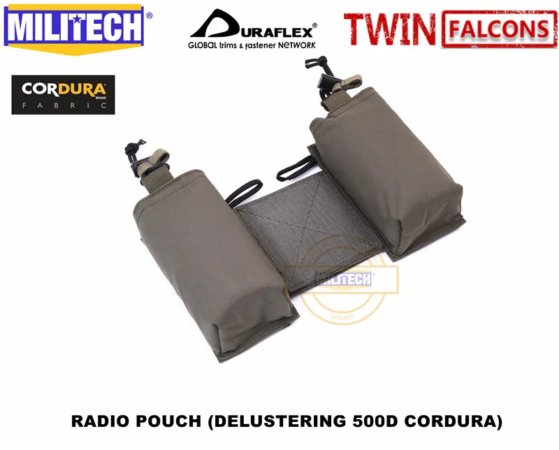 MILITECH TW twinfalcon MFC 2 0 шт. шасси MK3 нагрудная установка боковые Чехлы для радиостанции