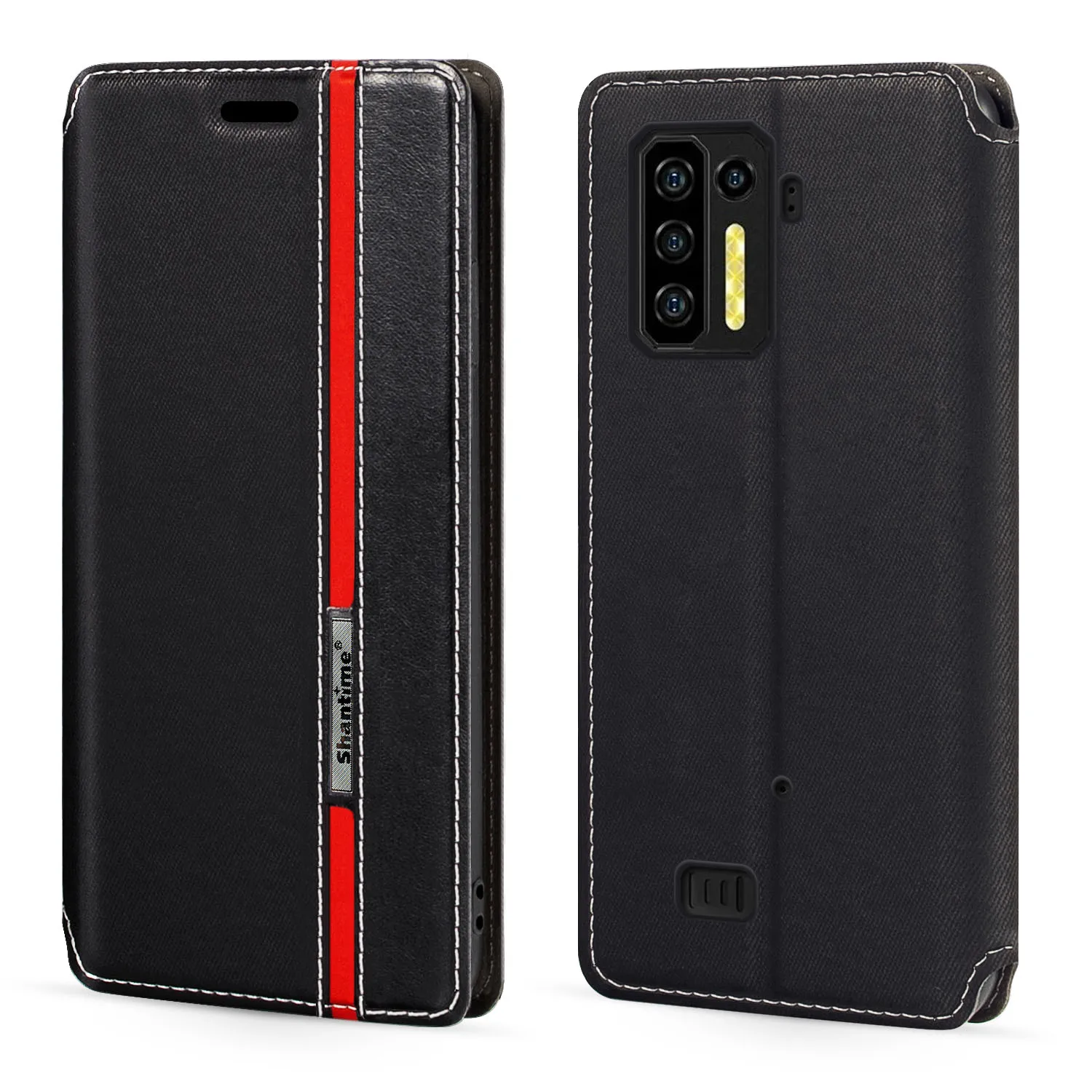 Чехол-книжка для Ulefone Power Armor 13 кожаный с магнитной застежкой отделением карт |