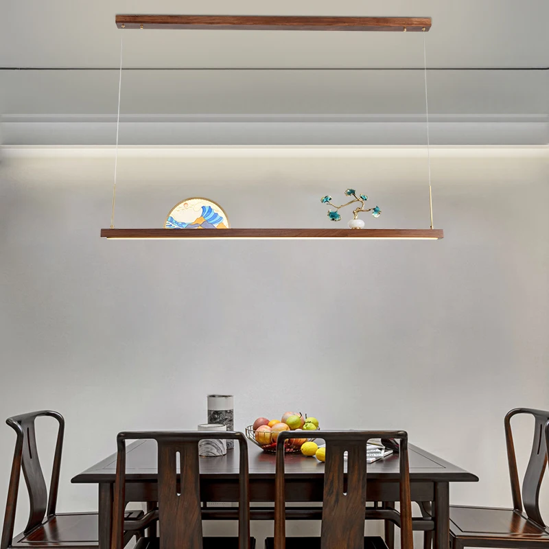 

Люстра для чайной комнаты, медная эмалированная светильник ная полоска из дзен ореха, для столовой, столовой, бара