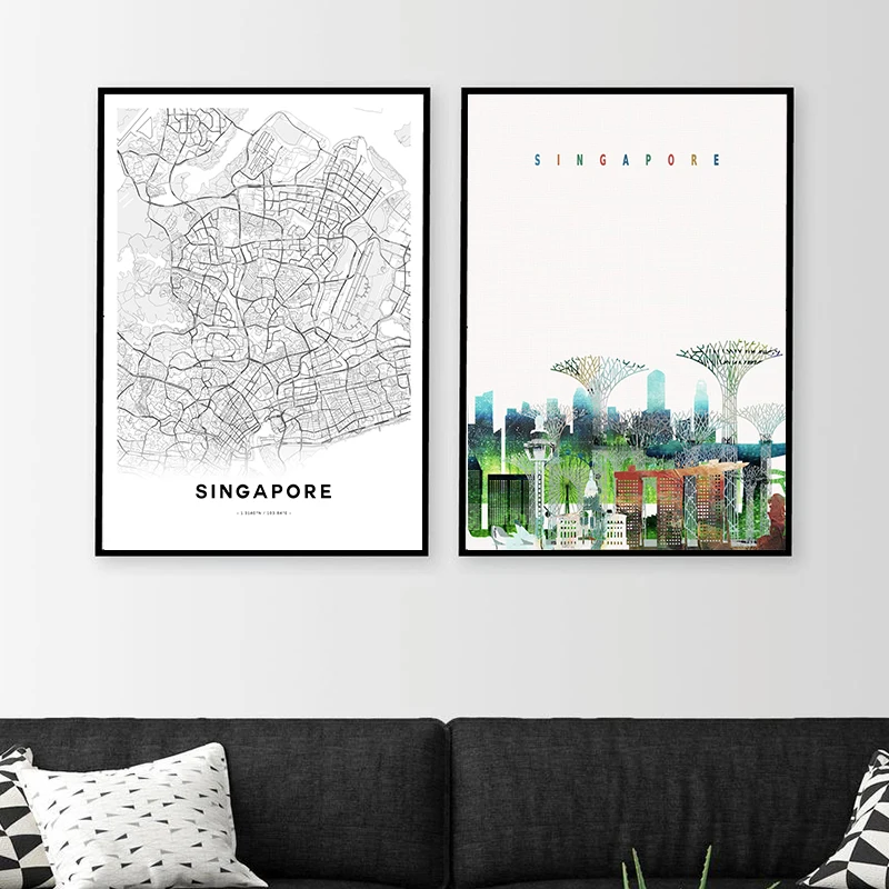 Black White Singapore Map Poster Canvas Painting, Singapore Print City Skyline Travel Wall Pictures for Living Room Home Decor
Black White Singapore Map Poster Canvas Painting, Singapore Print City Skyline Travel Wall Pictures for Living Room Home Decor